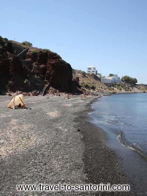 THE BEACH - View of Pori beach in the area of Imerovigli in Santorini.
Picture taken from the right part of the beach.