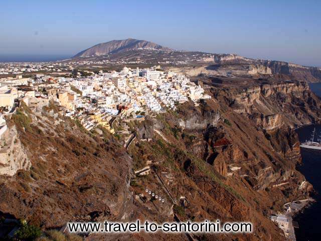 VIEW OF THE CITY - View of Fira city from Nomikos Foundation building on the way to Firostefani