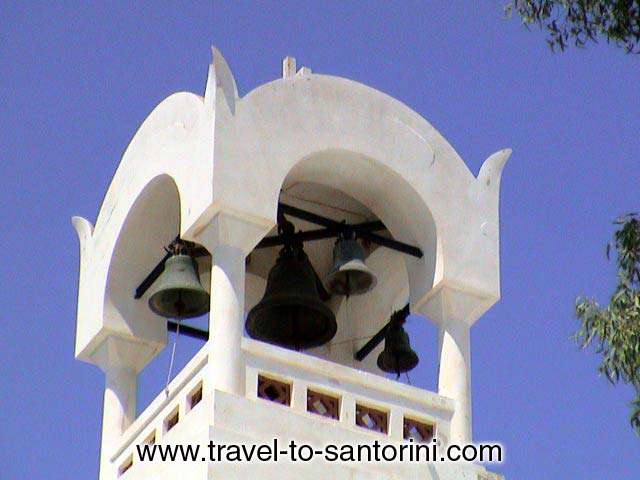 CHURCH BELLS - Church bells (kampanarioi in Greek) of a church in Emporio