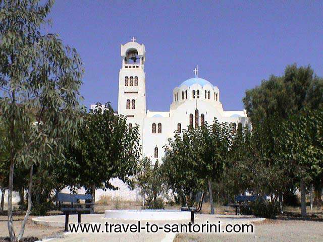 CHURCH - The main church of Emporio village built on the road to Perissa