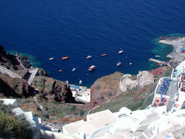 VIEW FROM ABOVE - View of Ammoudi from Oia