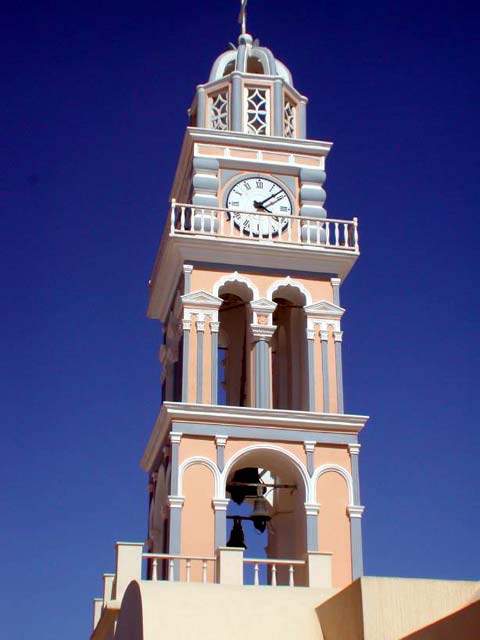 Catholic Church - The Catholic cathedral with the clock that bells every 60 minutes the hours