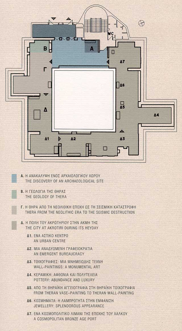 FLOOR PLAN - Ground floor plan of the Museum of Prehistoric Thera