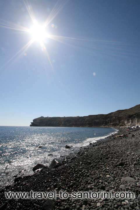 MESSA PIGADIA - The right part of the beach towards the lighthouse of Akrotiri