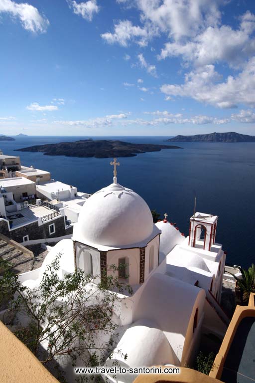 Agios Ioannis Fira - The church of Agios Ioannis in the center of Fira by Ioannis Matrozos