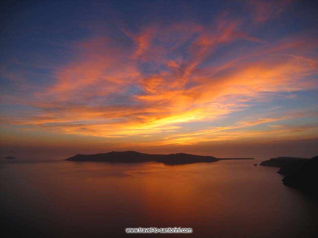 Sunset - View of the sunset from Imerovigli by Ioannis Matrozos