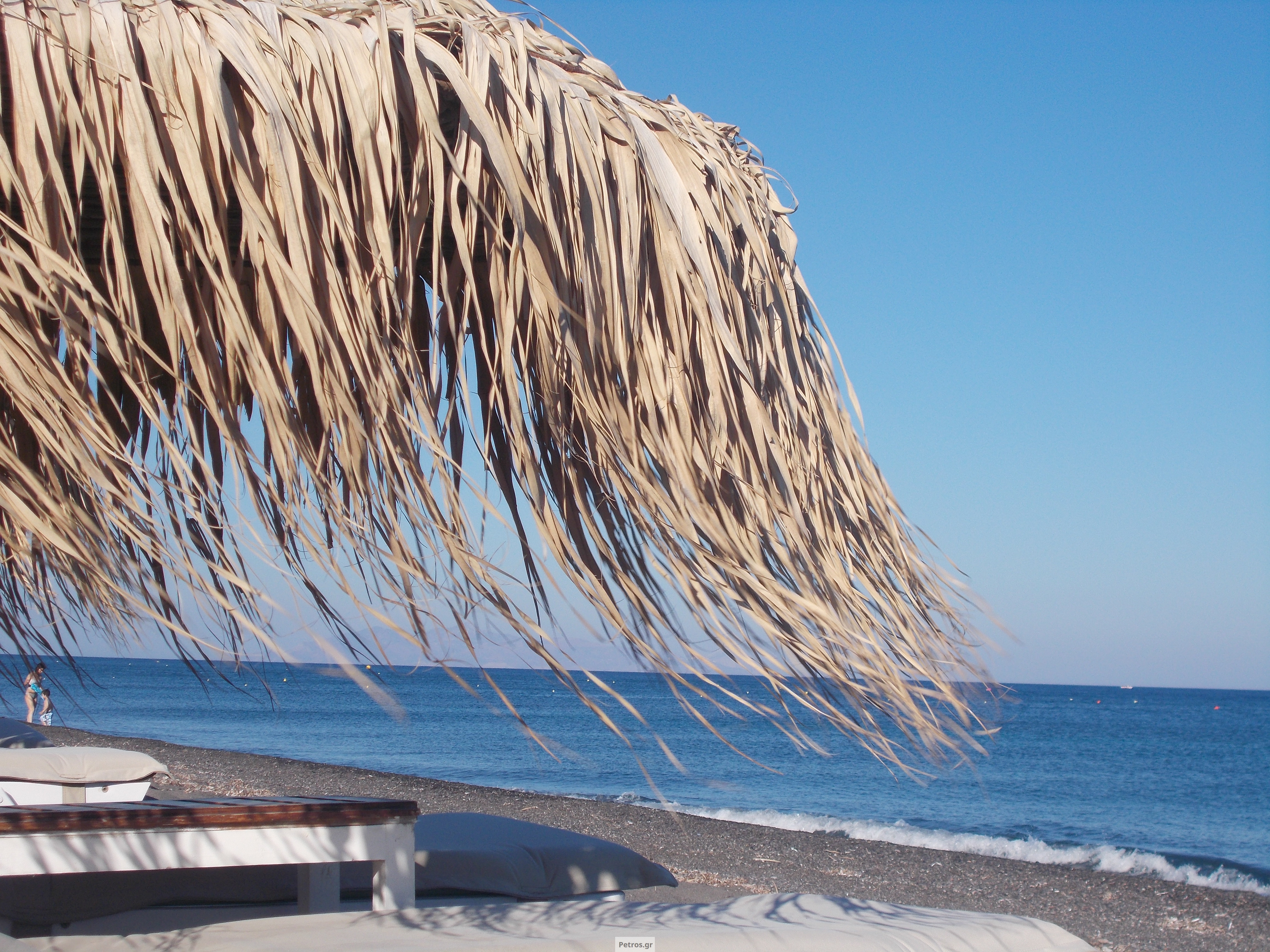 Sunbed at Agios Georgios beach - Treat yourself at one of the world's best #beaches #santorini