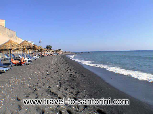 First part of Vlihada beach - The organised part of Vlyhada beach with the umbrellas. It is the first 100 meters of beach.
