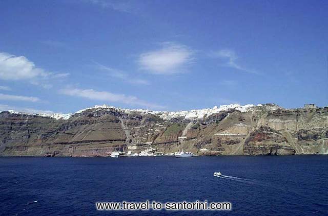 VIEW OF FIRA ATOP THE VOLCANO - 