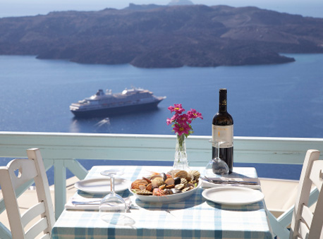 VOLCANO BLUE IN  Fira Santorini Cyclades islands