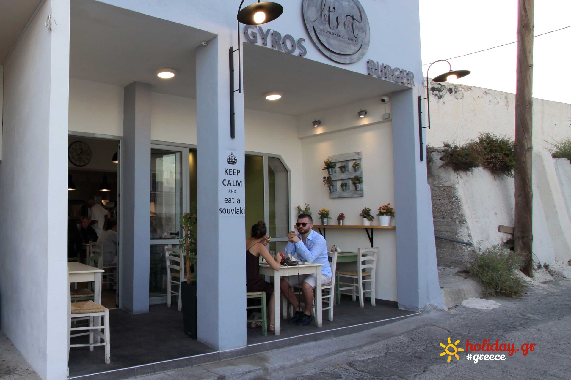 Let's Eat - souvlaki, gyros, burger  IN  Imerovigli Santorini Cyclades islands Greece