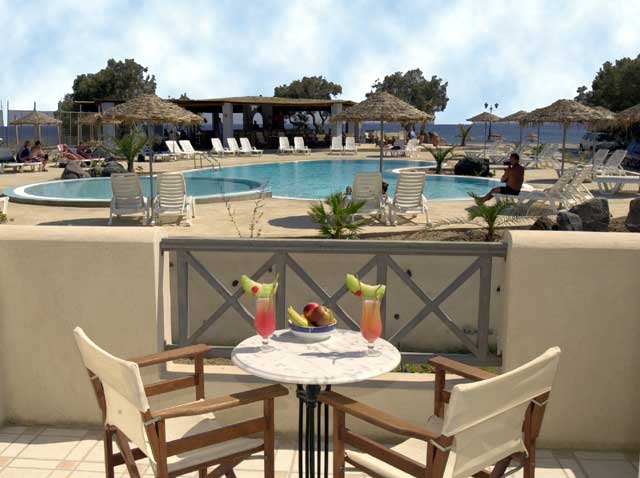 Enjoy a drink at the room veranda in front of the pool CLICK TO ENLARGE